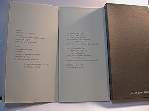 Hinter einer Glaswand - Vierzig Gedichte von Susanne Feigel in 2 Teilen, vier Farbserigraphien (a...