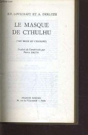 Seller image for LE MASQUE DE CTHULHU. for sale by Le-Livre
