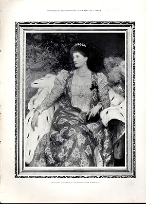 Immagine del venditore per ENGRAVING: "Duchess of Buckingham and Chandos". . engraving from The Illustrated London News Supplement, May 11, 1901 venduto da Dorley House Books, Inc.