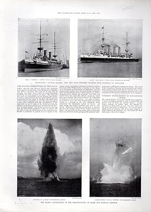 Seller image for PRINT: "Torpedo Experiments in Porchester Creek".photoengraving from The Illustrated London News, June 8, 1901 for sale by Dorley House Books, Inc.