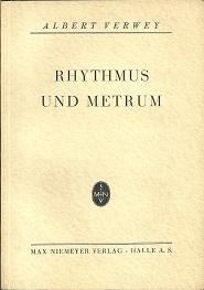 Immagine del venditore per Rhythmus und Metrik. bers. von Antoinette Eggink. venduto da Antiquariat Axel Kurta