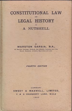 Bild des Verkufers fr Constitutional Law and Legal History in a Nutshell zum Verkauf von Mr Pickwick's Fine Old Books