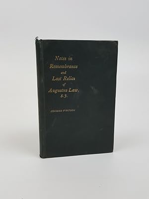 Image du vendeur pour Augustus Law, S.J.: Notes in Remembrance mis en vente par Keoghs Books