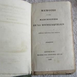 Bild des Verkufers fr Memoirs of the Marchioness De La Rochejaquelein zum Verkauf von Glenbower Books