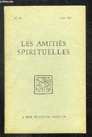 Seller image for BULLETIN DES AMITIES SPIRITUELLES N 55 JUILLET 1963. SOMMAIRE: DECOUVERTE DU LYON CHRETIEN PAR AMABLE AUDIN, LE QUARTIER DIT LATIN PAR RENEBON M, SIMONE WEIL PLATON ET PASCAL PAR PIERRE CARBOU. for sale by Le-Livre