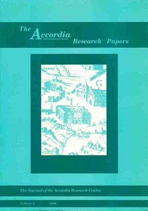 Image du vendeur pour The Accordia Research Papers, Volume 1 mis en vente par Barter Books Ltd