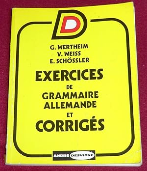 Imagen del vendedor de EXERCICES DE GRAMMAIRE ALLEMANDE ET CORRIGES a la venta por LE BOUQUINISTE