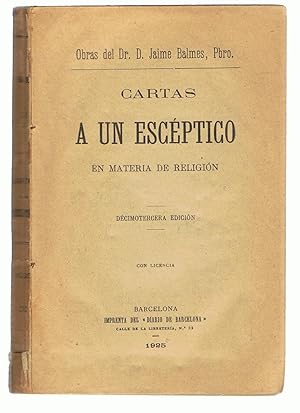 Seller image for CARTAS A UN ESCPTICO EN MATERIA DE RELIGIN for sale by Librera Torren de Rueda