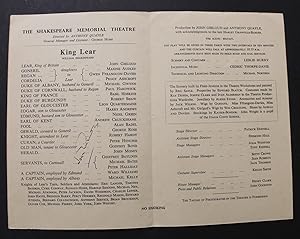 Theatre programme signed (across the cast list) for the production of King Lear at the Shakespear...