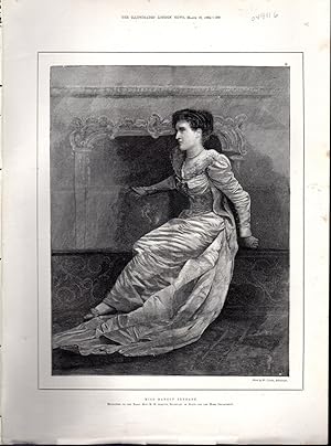 Image du vendeur pour ENGRAVING: "Miss Margot Tennant, Bethroed to the Right Hon. H.H. Asquith, Secretary of State for the Home Department".engraving from The Illustrated London News: March 10, 1894 mis en vente par Dorley House Books, Inc.
