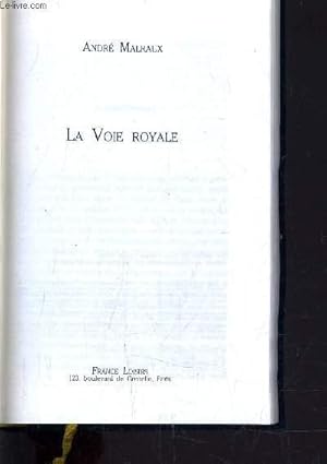 Image du vendeur pour LA VOIE ROYALE. mis en vente par Le-Livre