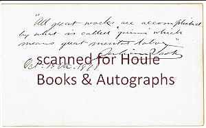 Autograph Quotation Signed