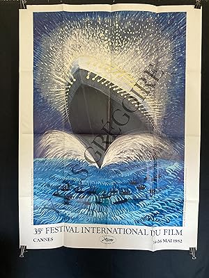 AFFICHE 35e FESTIVAL INTERNATIONAL DU FILM-CANNES 14-26 MAI 1982