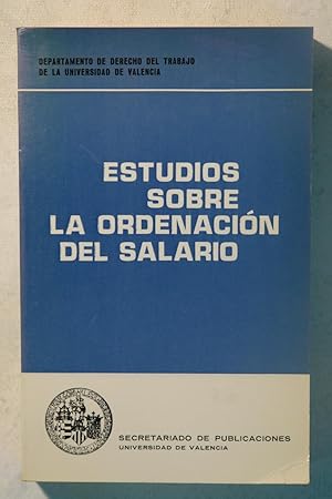 Seller image for Estudios sobre la ordenacin del salario for sale by NOMBELA LIBROS USADOS