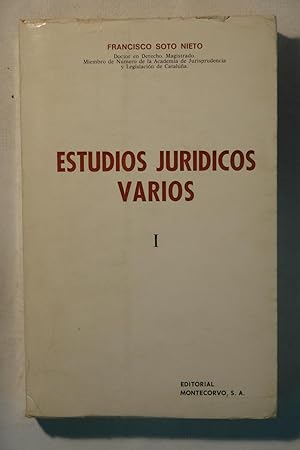 Image du vendeur pour Estudios Jurdicos Varios I mis en vente par NOMBELA LIBROS USADOS