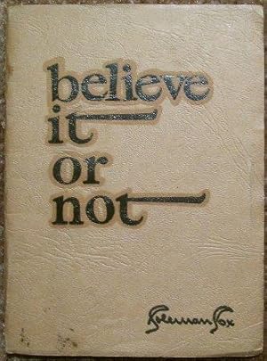 Seller image for Believe it or Not for sale by Wordbank Books