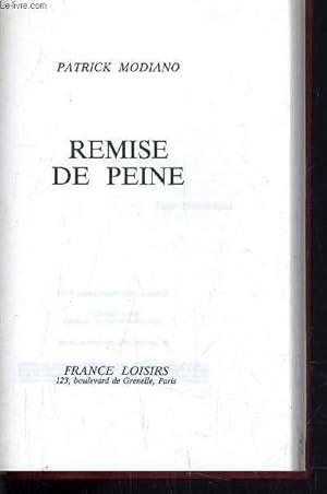 Immagine del venditore per REMISE DE PEINE. venduto da Le-Livre