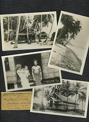 Set of 10 WWII New Guinea Real picture postcards