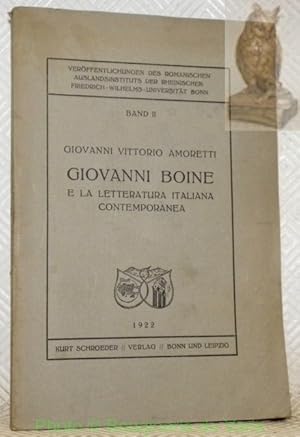 Seller image for Giovanni Boine e la letteratura italiana contemporanea. for sale by Bouquinerie du Varis