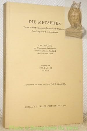 Image du vendeur pour Die Metapher. Versuch einer zusammenfassenden Betrachtung ihrer linguistischen Merkmale. Diss. mis en vente par Bouquinerie du Varis