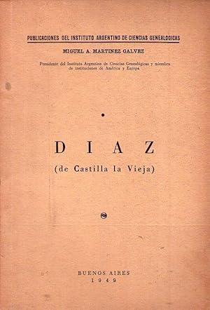 DIAZ. De Castilla la Vieja