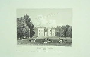 Original Antique Engraving Illustrating Eastwell Place in Kent, The Seat of George William Finch ...