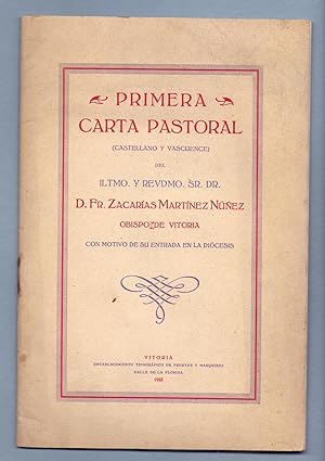 Bild des Verkufers fr PRIMERA CARTA PASTORAL (Castellano y vascuence) zum Verkauf von Libreria 7 Soles