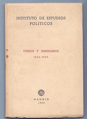 Immagine del venditore per CURSOS Y SEMINARIOS 1954-5 venduto da Libreria 7 Soles