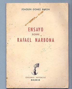 Bild des Verkufers fr ENSAYO SOBRE RAFAEL NARBONA zum Verkauf von Libreria 7 Soles