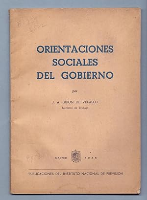 Imagen del vendedor de ORIENTACIONES SOCIALES DEL GOBIERNO a la venta por Libreria 7 Soles