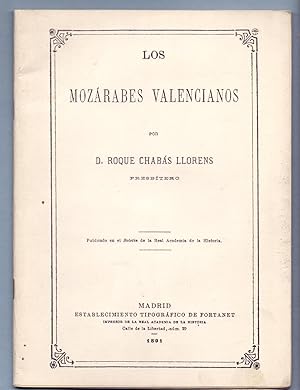 Seller image for LOS MOZARABES VALENCIANOS (publicado en boletin academia de la historia) for sale by Libreria 7 Soles
