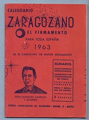Image du vendeur pour EL FIRMAMENTO - CALENDARIO ZARAGOZANO Ao 1963 mis en vente par Libreria 7 Soles