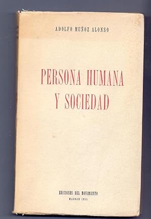 Seller image for PERSONA HUMANA Y SOCIEDAD for sale by Libreria 7 Soles