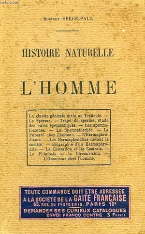 Seller image for HISTOIRE NATURELLE DE L'HOMME for sale by Le-Livre