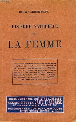 Seller image for HISTOIRE NATURELLE DE LA FEMME for sale by Le-Livre