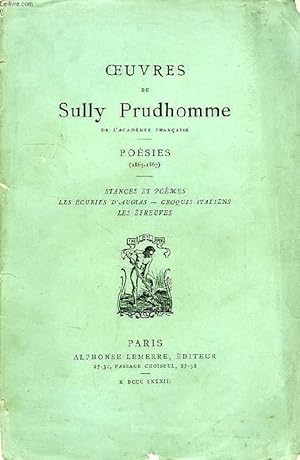 Image du vendeur pour OEUVRES DE SULLY PRUDHOMME, 3 VOLUMES: I. POESIES (1865-1867), II. POESIES (1868-1878), III. POESIES (1878-1879) mis en vente par Le-Livre
