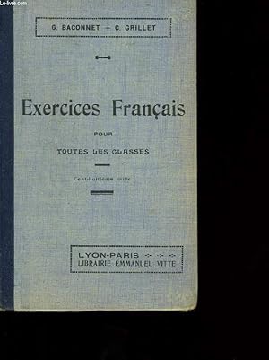 Seller image for Exercices Franais. for sale by Le-Livre