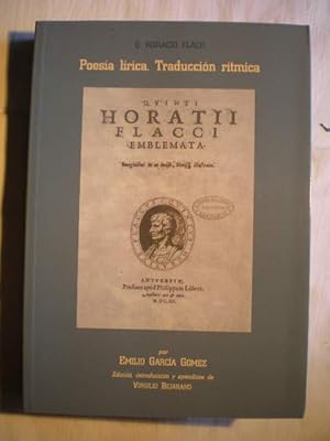 Imagen del vendedor de Poesa lrica. Traduccin rtmica (en igual nmero de versos que el original por Emilio Garca Gmez. Poesa en hexmetros. a la venta por Librera Antonio Azorn