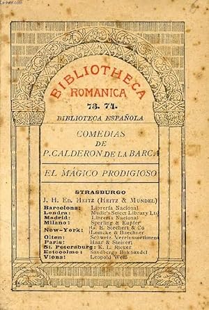Bild des Verkufers fr COMEDIAS DE P. CALDERON DE LA BARCA, EL MAGICO PRODIGIOSO zum Verkauf von Le-Livre