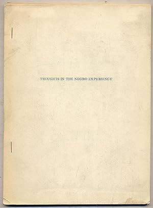 Seller image for Thoughts In The NEGRO EXPERIENCE for sale by Between the Covers-Rare Books, Inc. ABAA