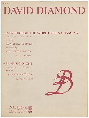 Seller image for Even Though the World Keeps Changing for Vocie and Piano [and] Be Music, Night for Voice and Piano for sale by Between the Covers-Rare Books, Inc. ABAA