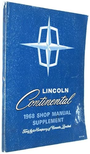 Lincoln Continental - 1968 Shop Manual Supplement