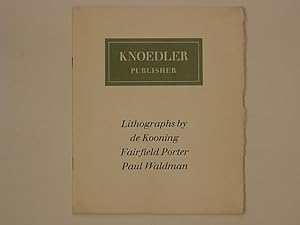 Lithographs by de Kooning, Fairfield Porter, Paul Waldman