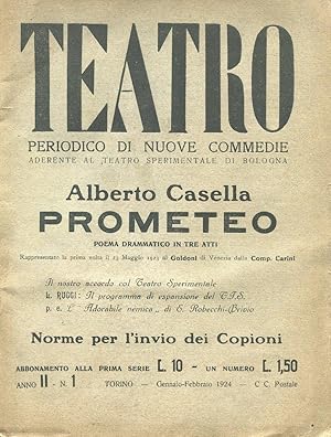 TEATRO - 1924 - periodico di nuove commedie - 1924 - n. 01 - 07 gennaio-dicembre - Anno secondo c...