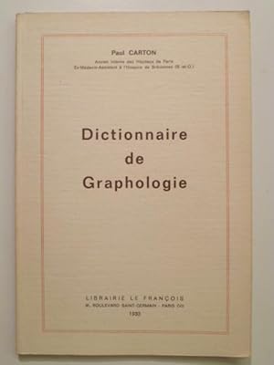 Seller image for Dictionnaire de graphologie. for sale by Arca librairie