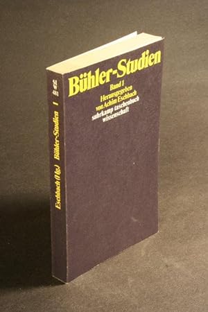 Image du vendeur pour Bhler-Studien Band I. mis en vente par Steven Wolfe Books