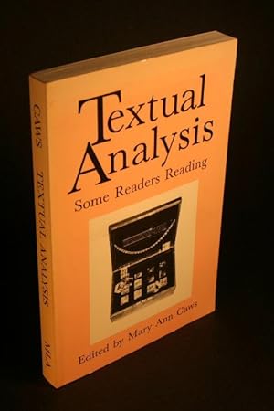 Image du vendeur pour Textual Analysis. Some Readers Reading. mis en vente par Steven Wolfe Books