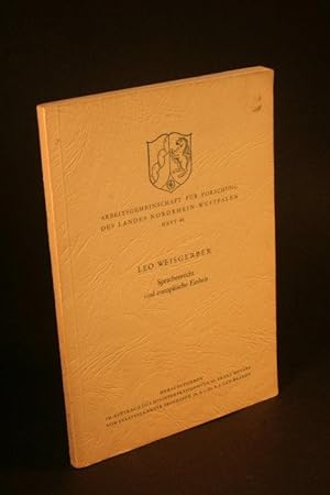 Seller image for Sprachenrecht und europische Einheit. for sale by Steven Wolfe Books