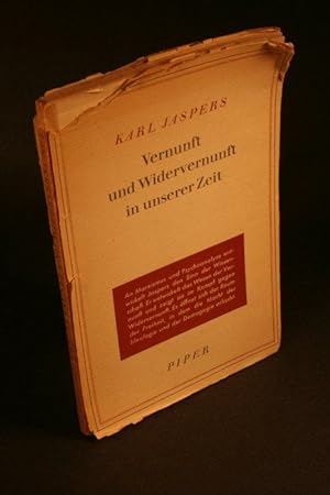 Image du vendeur pour Vernunft und Widervernunft in unserer Zeit. mis en vente par Steven Wolfe Books