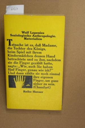 Immagine del venditore per Soziologische Anthropologie. Materialien. venduto da Steven Wolfe Books